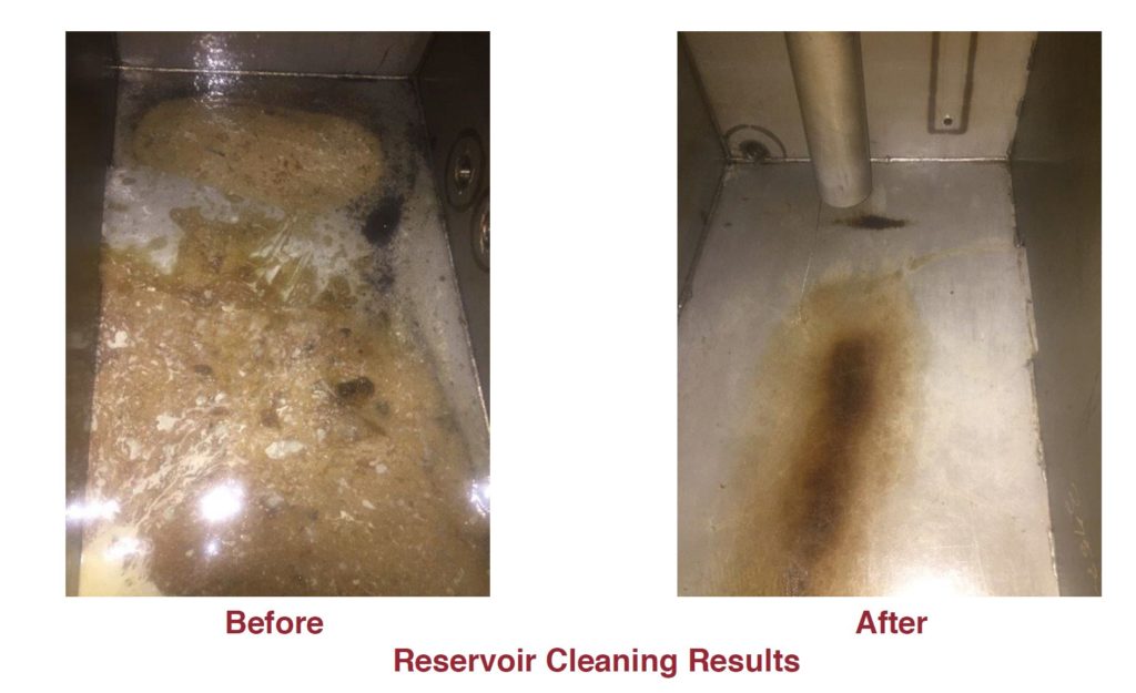 industrial reservoir cleaning before and after pictures