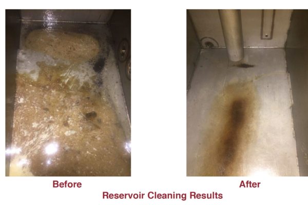 industrial reservoir cleaning before and after pictures